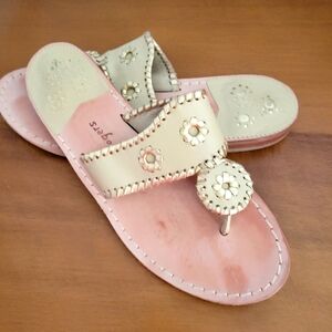 Jack Rogers Sandals Gold Sz 9